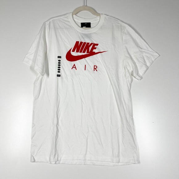 Nike Other - Nike Air Graphic T-Shirt Men's White Short Sleeve Crew Neck Pullover Large NEW